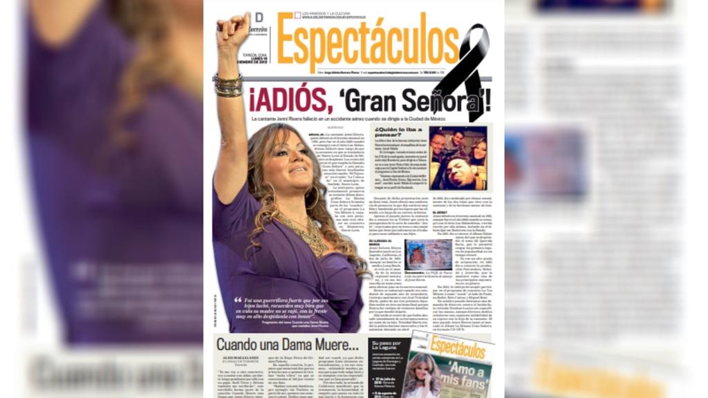 Así Informó El Siglo La Muerte De Jenni Rivera Hace 8 Años